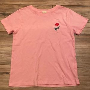 Pink rose girls shirt